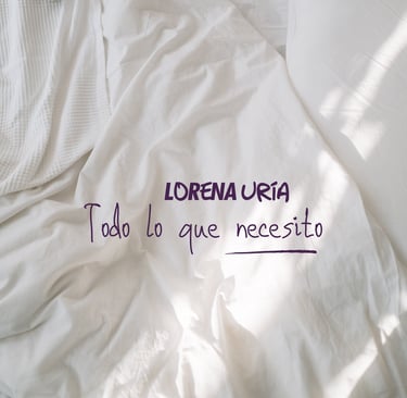 Portada del sencillo "Todo lo que necesito" de Lorena Uría, publicado en 2023.