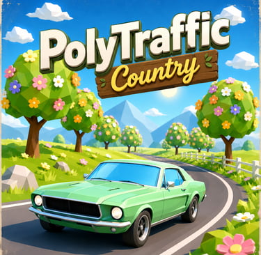 Poly Traffic colorful endless racing gameplay