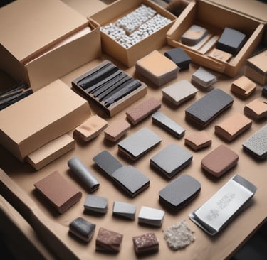 Close-up of nail buffers and cuticle tools neatly placed in small compartments.