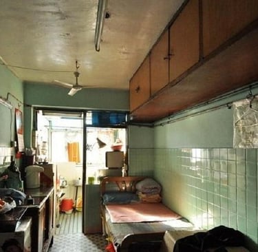 Typical one room apartment at Lower NTK Estate (Photo Credit: Andrea Chan)