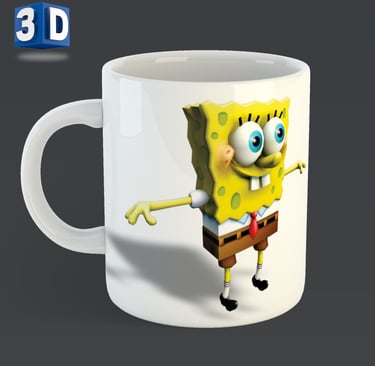 a cartoon sponge spongebob with a cartoon character