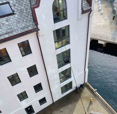 Vindusvask med rentvannsystem