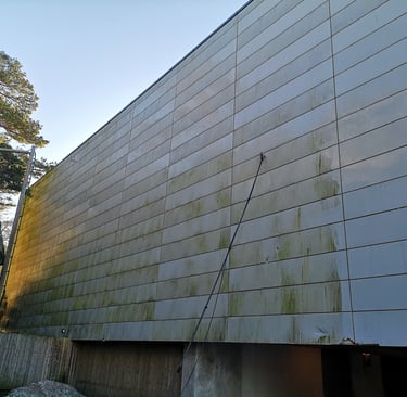 fasadevask på Frøya