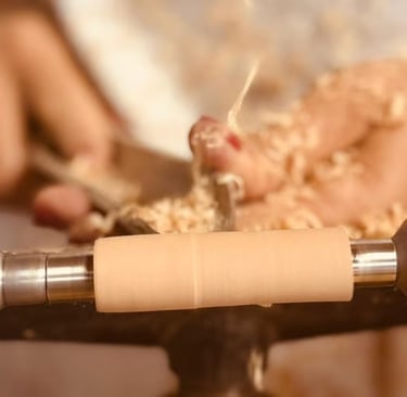 Tour à bois découvrez l'atelier d'Armelle B