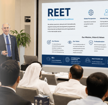 About REET executive real estate training classroom