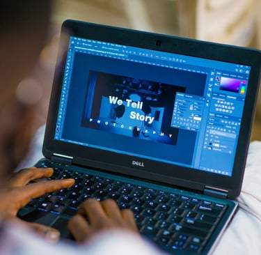 Image of computer on photoshop