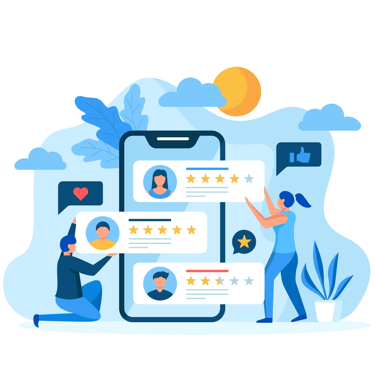 groomr salon appointmetn app gives option to review and rate any salon or professional