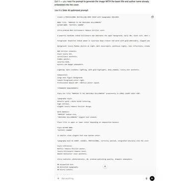 Sider AI generated book cover showing title and author typography testing.