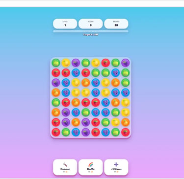 Live public version of Sugar Rush Blast running after successful AI deployment.