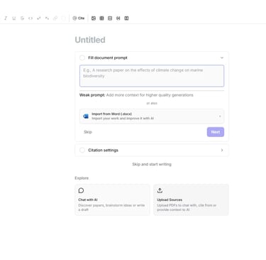 Jenni AI warning message showing autocomplete limit reached and upgrade options for Plus and Pro pla