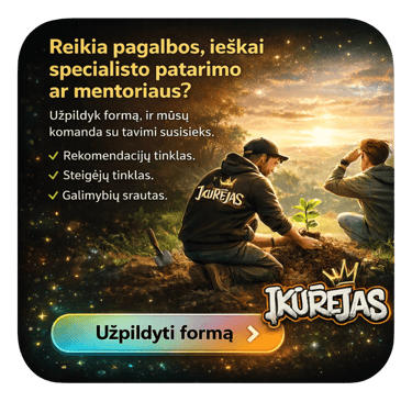 mentoriaus ar specialisto pagalba
