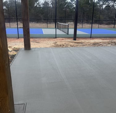Concrete patio installation serving Florida and Alabama Gulf Coast areas
