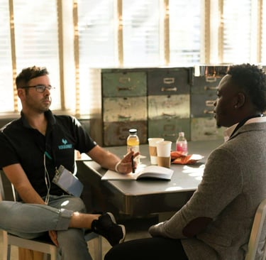 A leader engaging in a difficult conversation with an employee