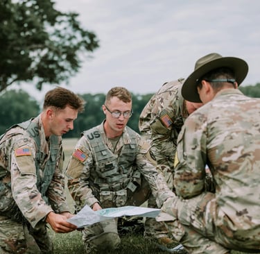 A leader helping a team accomplish the mission