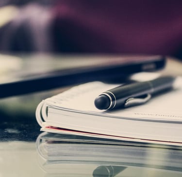 Taking notes in preperation for a difficult conversation at work