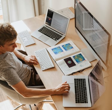 Employee working from home