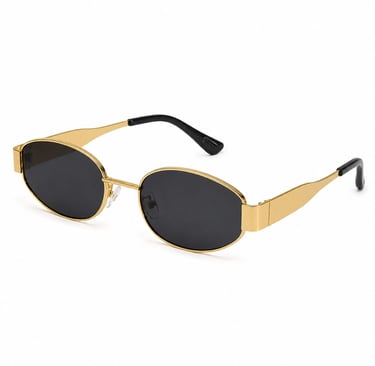 Luxury oval sunglasses with minimalist Pinterest aesthetic