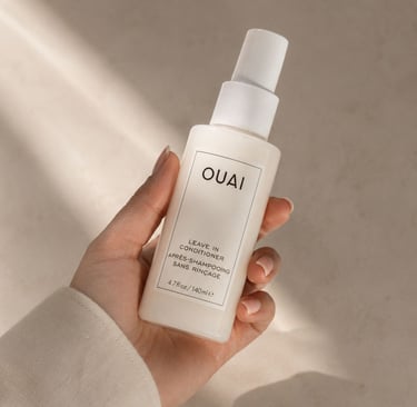 Lightweight OUAI hair conditioner for shiny healthy hair