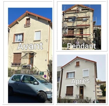 Ravalement de façade d'une maison-bretagne.