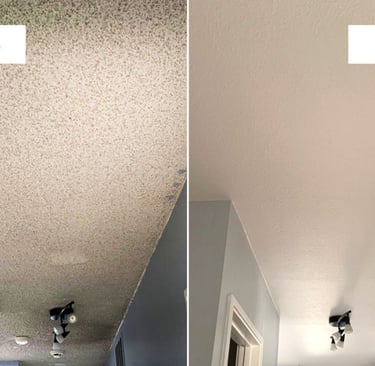 repair hole in popcorn ceiling