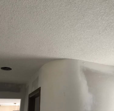 round wall plastered