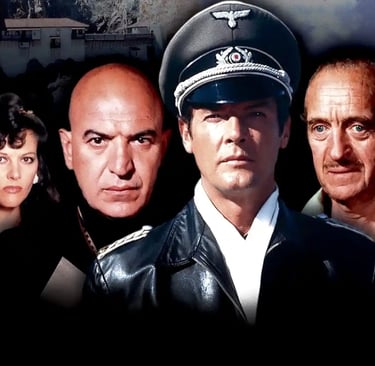 Escape to Athena Wallpaper feature Roger Moore