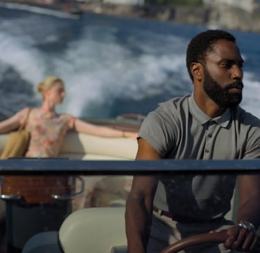 Cast image of Tenet on a boat