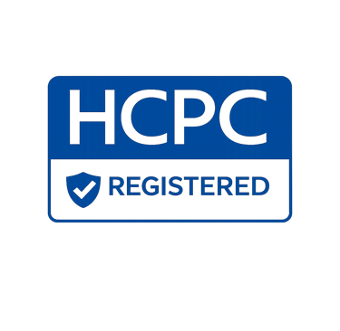 Official HCPC Registered logo for health and care professionals in the UK.