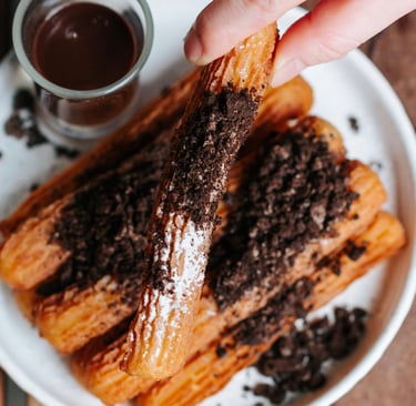 The Alley Penang signature crispy churros with Nutella dips