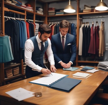 Close-up of hands typing on a keyboard with a booking confirmation page on the screen.
