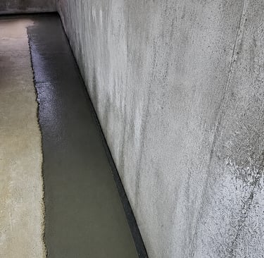 Drain français installé autour d'une fondation résidentielle au Québec