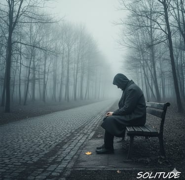 a man sitting on a bench in a park