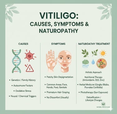    Symptoms of Vitiligo disease, Causes of Vitiligo disease, Ayurvedic Treatment Approaches, Panchak