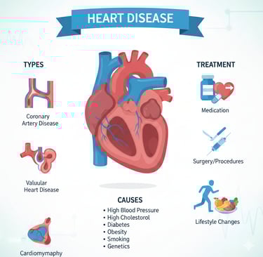 Heart disease types and symptoms