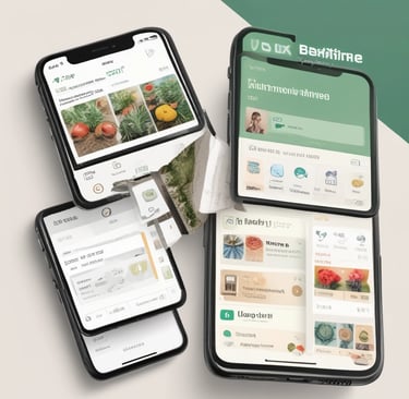 Using the SeedTime garden planning app on mobile to design garden layout
