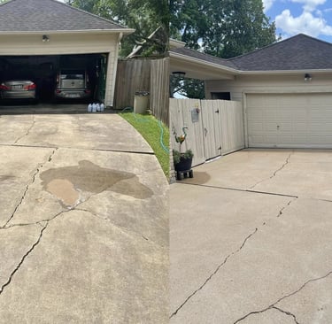 Driveway Pressure Washing Service on a home in New Port Richey FL
