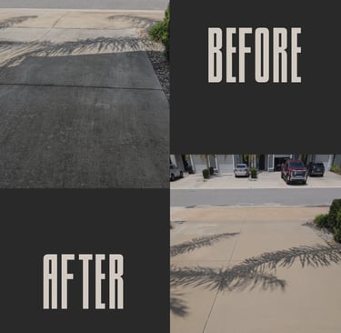 Driveway Pressure Washing done in Odessa, FL