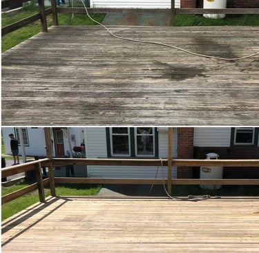 Wood deck pressure washing Brooksville FL