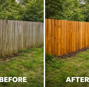 Wood fence pressure washing service New Port Richey FL