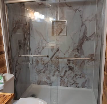 vinyl shower one day installation