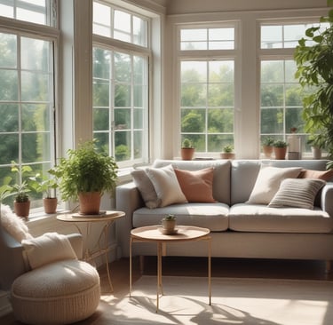 Bright living room with modern inventory