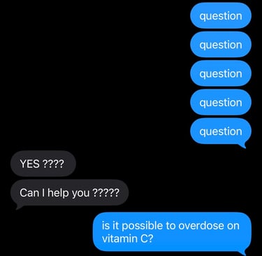 Question. Overtexting. Is it possible to overdose on Vitamin C?
