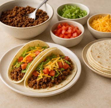 Easy family tacos with simple fillings