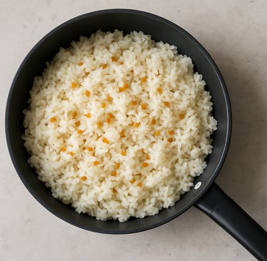 Simple garlic rice side dish
