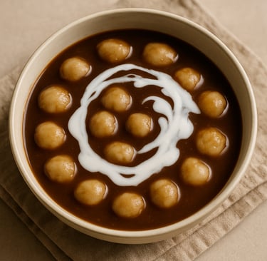 Kopai Samoan cocoa with soft chewy dough balls