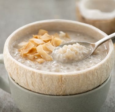 Samoan young coconut porridge