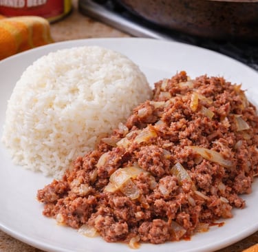 Falai pisupo corned beef stir fry