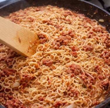 Falai pisupo noodles rice