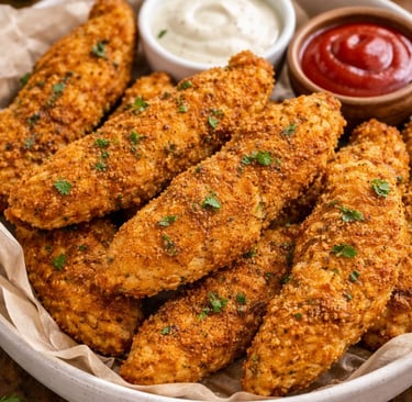 Crispy air fryer chicken tenders