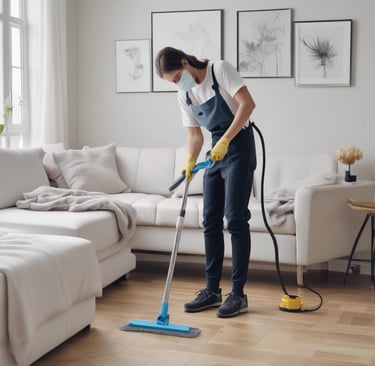A pristine villa interior after a thorough cleaning by Fernhouse team